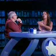 Foto de César Escola y Amparo Grisales, en nota de que César Escola en Yo me llamo 2025 dijo no jodas a doble y Amparo Grisales lo paró