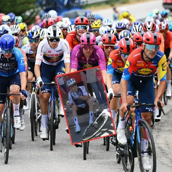 Caída en el Giro de Italia