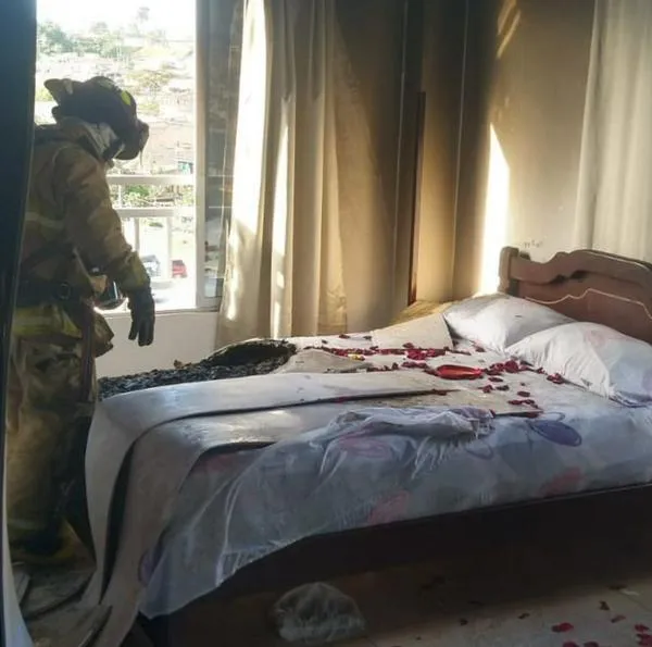 Pareja encendió vela y causó grave incendio en un motel de Popayán: fotos