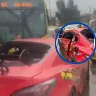 Identifican al dueño de carro deportivo que se accidentó contra un bus de Transmilenio en Bogotá. Tiene multas por exceso de velocidad. 