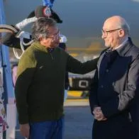 Gustavo Petro, en su llegada a Italia