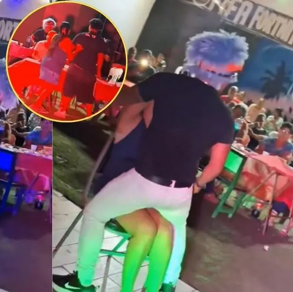 Video: payaso fue amenazado por otro hombre con un cuchillo durante 'show'