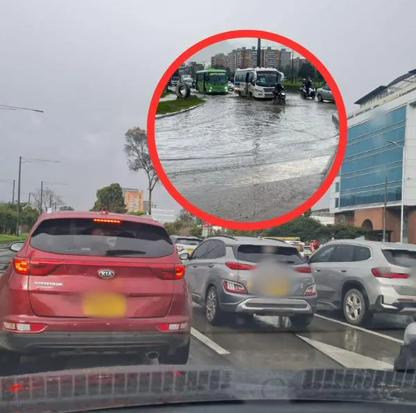 Caos en Bogotá por aguacero en diferentes puntos de la ciudad. Hay trancones en varias vías y hasta derrumbes en la sabana. 