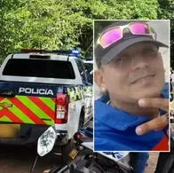 Al fondo, cuerpo de Policía que habría encontrado a  Luis Daniel Ramírez (recuadro) / Composición de Noticias Caracol