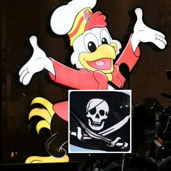 Foto de Frisby y pirata, en nota de qué tan legal es llamar pirata a una empresa: caso de tiktoker con Frisby España