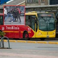 Momento en el que un pasajero golpeó a un ladrón frente a una estación de Transmilenio (Bogotá)