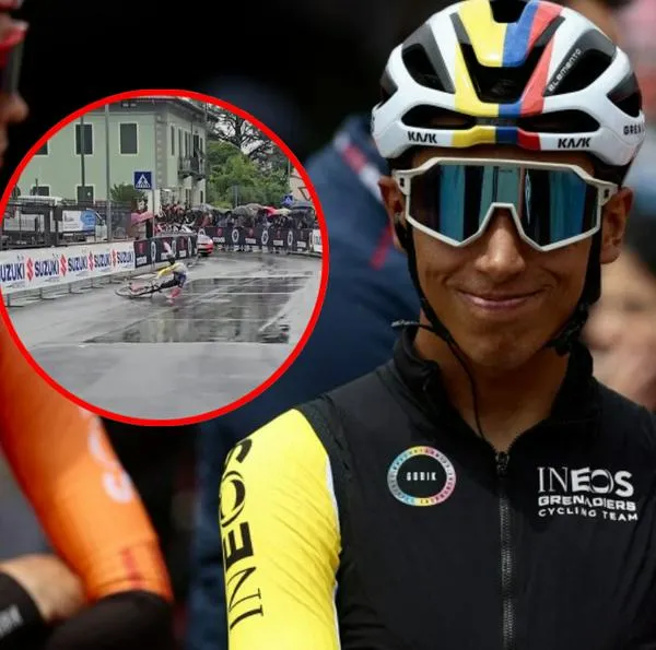 Caída de Egan Bernal en el Giro de Italia: aparece video del golpe que se dio