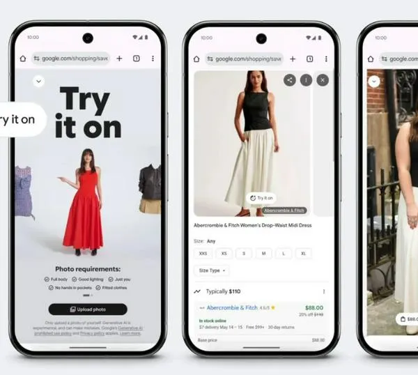 Google I/O presentó Try it on, el nuevo método para probar y comprar ropa