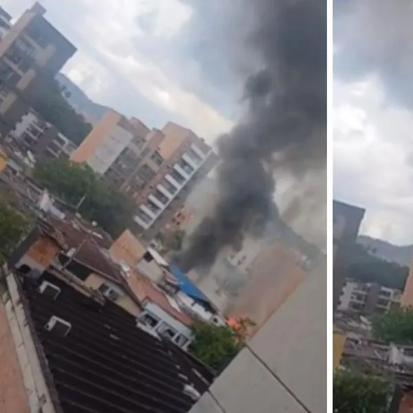 Medellín hoy: incendio en una casa de Laureles y bomberos atienden la emergencia