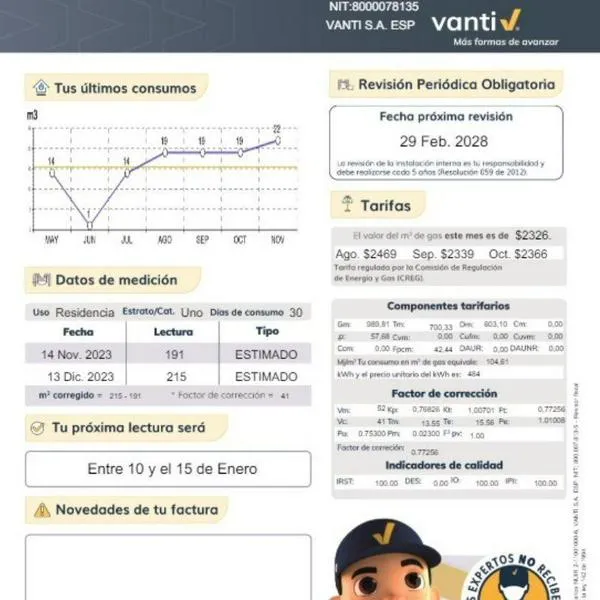 Vanti respondió si devolverá dinero a usuarios tras orden de la Superservicios