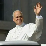 VATICAN CITY, VATICAN - MAY 18: (EDITOR NOTE: STRICTLY EDITORIAL USE ONLY - NO MERCHANDISING) Pope Leo XIV leads the inauguration Mass of his Papacy in St. Peter's Square on May 18, 2025 in Vatican City, Vatican. Pope Leo XIV (formerly Robert Francis Prevost) presided over his inauguration mass in St Peter's Square after his election on May 8th. Pope Leo XIV (formerly Robert Francis Prevost) presided over his inauguration mass in St Peter's Square after his election on May 8th. (Photo by Vatican Media/Vatican Pool - Corbis/Getty Images)