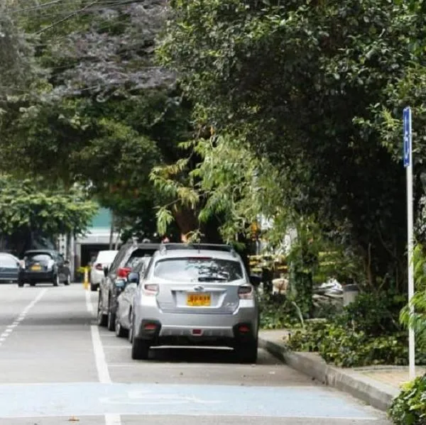 Carros parqueados en calles autorizadas de Bogotá