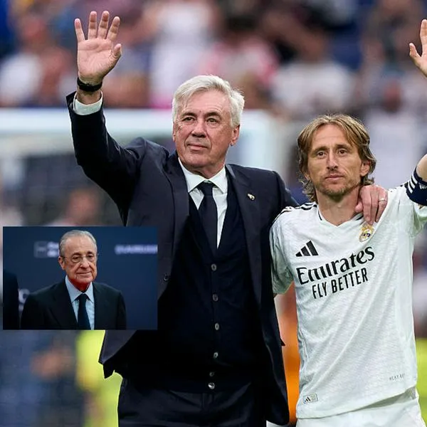 Florentino Pérez lloró en adiós de Carlo Ancelotti y Luka Modrić del Madrid