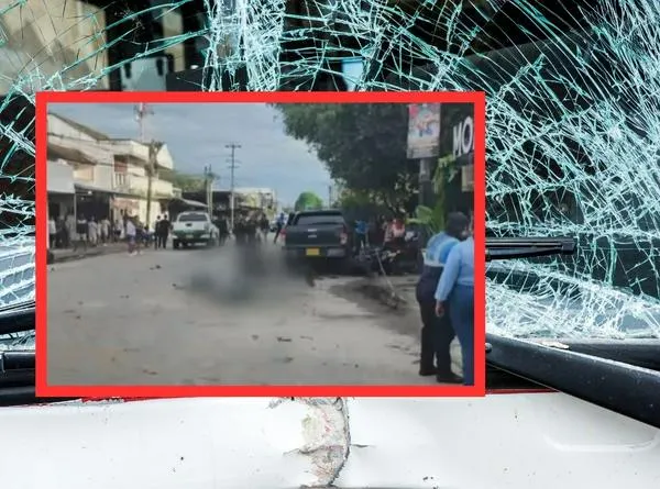 Captura de accidente en Granada Meta (recuadro) / YouTube: Noticias Caracol - Imagen de referencia de accidente de tránsito / Shutterstock