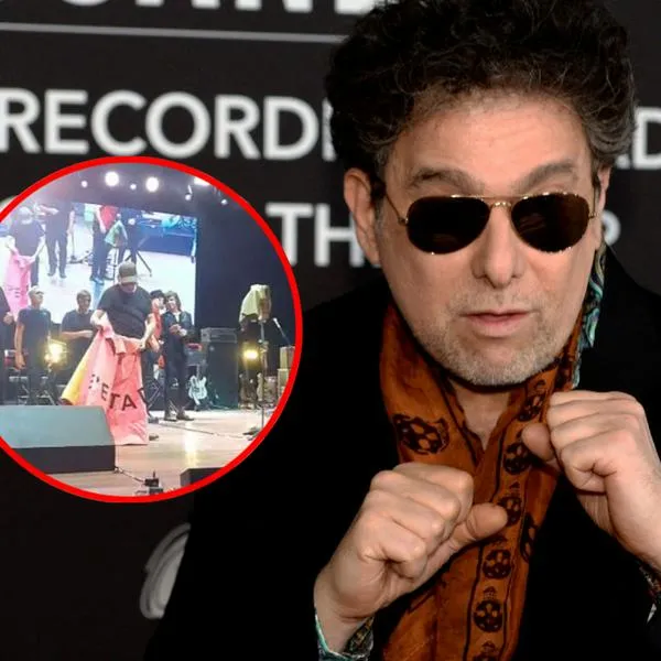 Andrés Calamaro sacó capote en Manizales y toreó durante concierto: acá, video