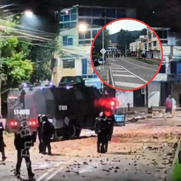Imágenes de los disturbios en Verbenal, norte de Bogotá