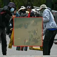 Protestas en Bogotá: queman llantas en estación Banderas y caos en Transmilenio