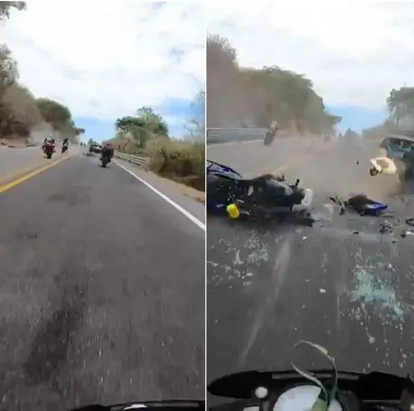 Accidente de motos en México quedó grabado entre Taxco y Zacapalco: acá, video
