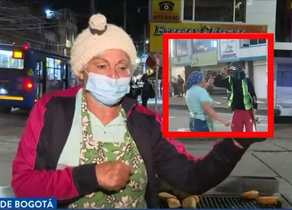 Vendedora de empanadas enfrentó a encapuchados para que no bloquearan Bogota