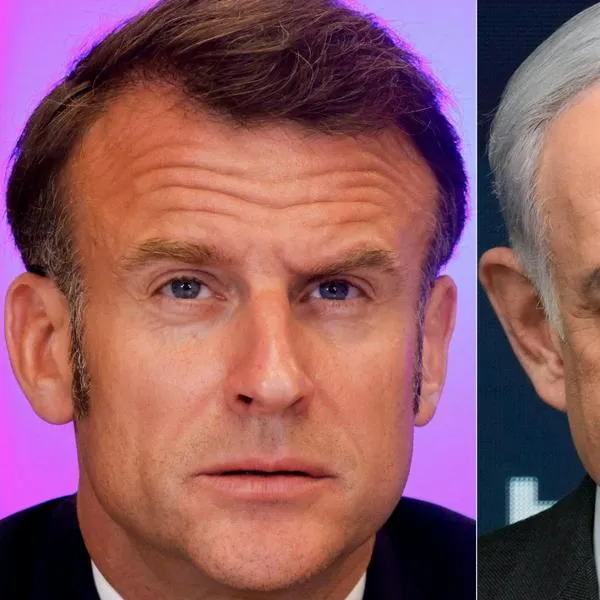 Emannuel Macrón, presidente de Francia, y Benjamin Netanyahu, primer ministro de Israel.