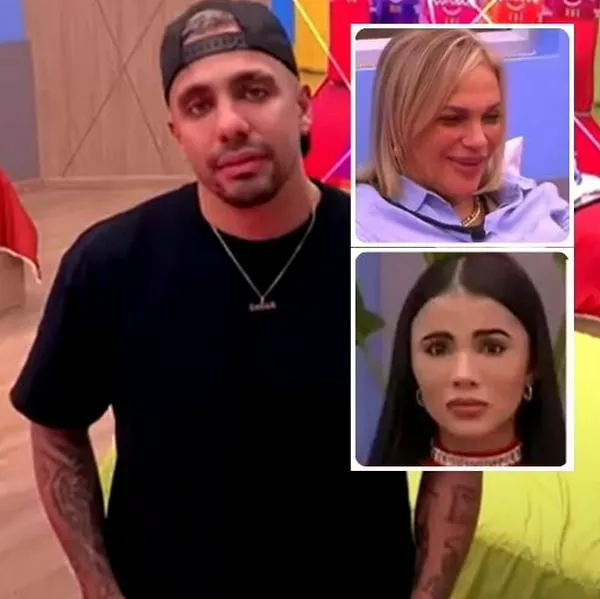 Fotos de Andrés Altafulla, Ross Blanco y Karin García, en nota de que mamá de Altafulla opinó en La casa de los famosos sobre Karina García: feo gesto