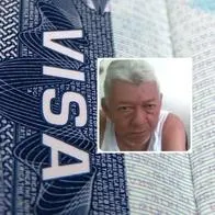 Foto de visa y tramitador con información falsa, en nota de cómo es trámite de visas con datos falsos en Colombia, engaño a embajada de EEUU