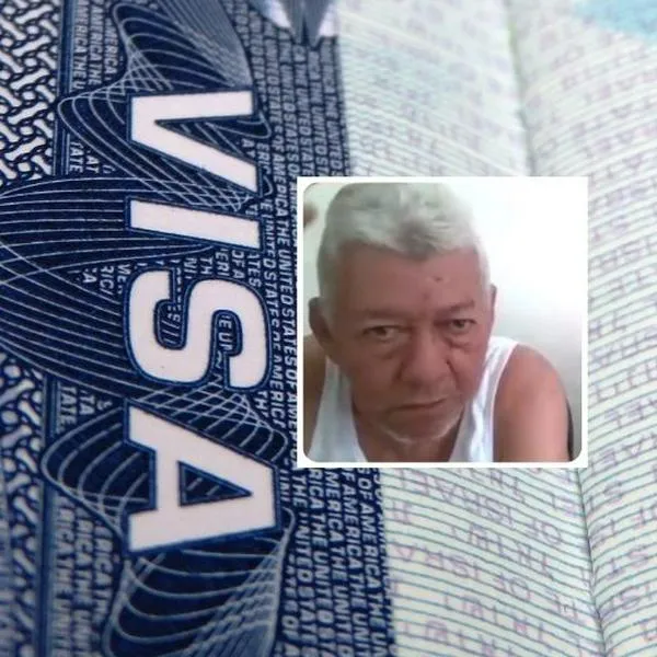 Foto de visa y tramitador con información falsa, en nota de cómo es trámite de visas con datos falsos en Colombia, engaño a embajada de EEUU