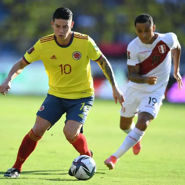 Foto de James Rodríguez, en nota de cuántas veces le ha ganado Colombia a Perú en Eliminatorias: historial partidos
