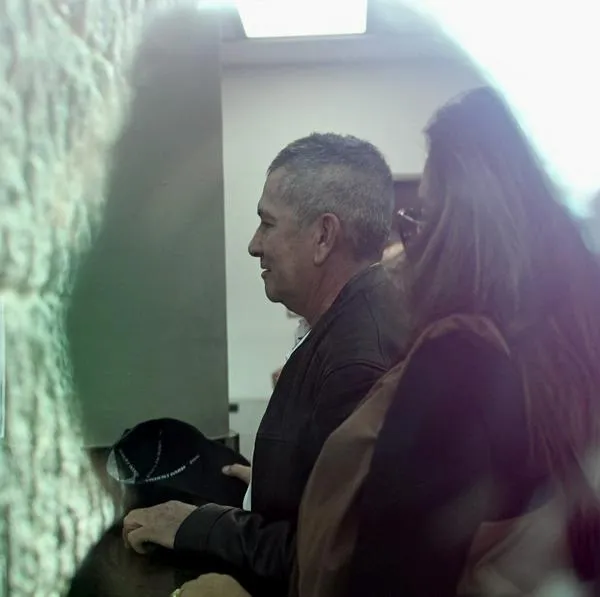 'Lucho' Herrera en la Fiscalía, donde aseguró que es inocente de haber desaparecido a unos campesinos