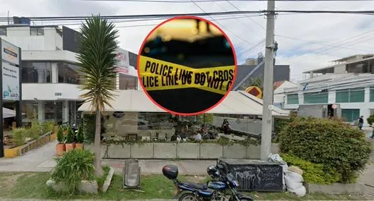 En este restaurante fue asesinado Jaime Murcia, un hombre atacado por sicarios cerca de Unicentro, norte de Bogotá