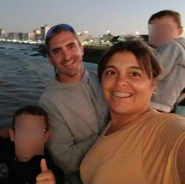  Fernando Dellarciprete junto a su esposa y dos hijos, a quienes asesinó en Tres Arroyos (Buenos Aires) y luego se quitó la vida