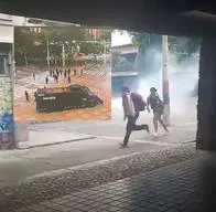 Disturbios en U. de Antioquia (Medellín): encapuchado disparó contra policías