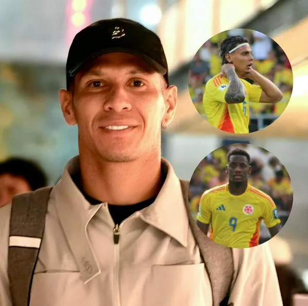 Rafael Carrascal (X: @FCFSeleccionCol) con Richard Ríos y Jhon Durán (Diego Quiroga - Pulzo) / Composición Pulzo