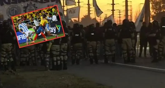 Protestas en Buenos Aires antes del partido Argentina vs. Colombia