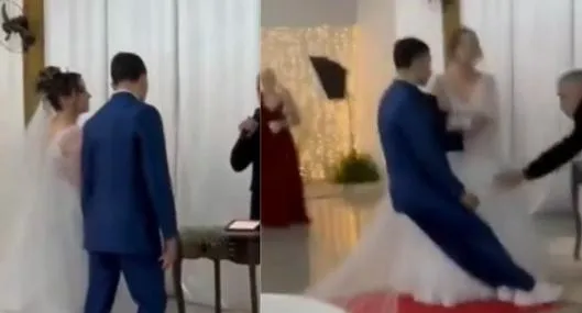 Hombre se desmaya en boda / X @choquei
