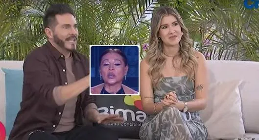 Fotos de Marcelo Cezán y de Amparo Grisales, en nota de que actriz paró a Marcelo Cezán en Citytv para evitar problemas con Amparo Grisales