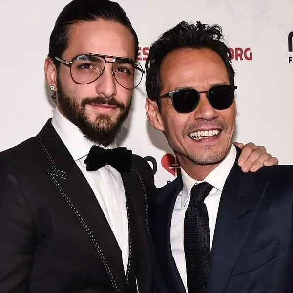 Foto de Maluma con Marc Anthony, en nota de que Maluma peleó con Marc Anthony y cortó con representante que tuvo durante 13 años.