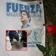 Momento en el que un escolta de Miguel Uribe detuvo a sicario