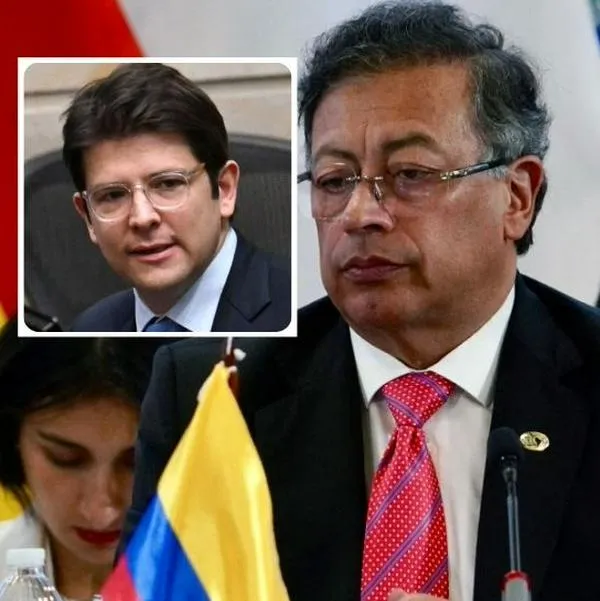 Fotos de Gustavo Petro y Miguel Uribe, en nota de que Gustavo Petro pulló por atentado a Miguel Uribe tras congresista muerta en EEUU