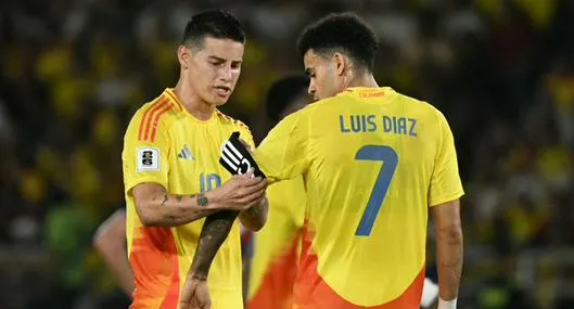 James Rodríguez y Luis Díaz