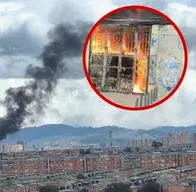 Incendio en el sur de Bogotá