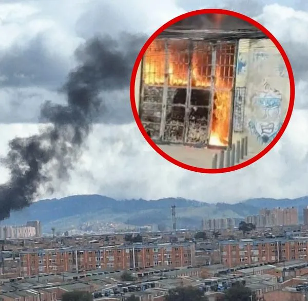 Incendio en el sur de Bogotá