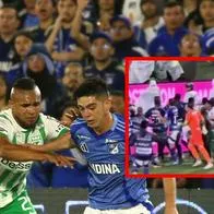 Este fue el origen de pelea entre jugadores de Nacional y Millonarios