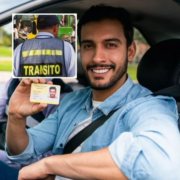 Foto de conductor y agente de tránsito, en nota de qué documentos no puede solicitar un agente de tránsito en Colombia en un retén