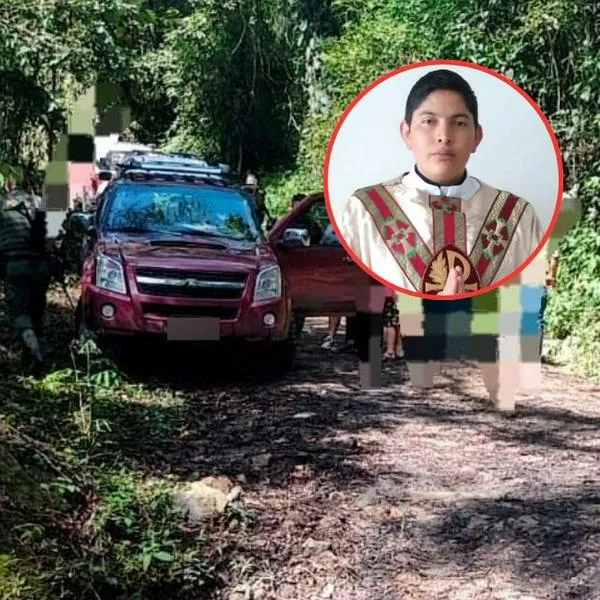 Carlos Saúl Jaimes, sacerdote de 30 años que desapareció en Viotá. Su camioneta fue hallada encendida en una trocha