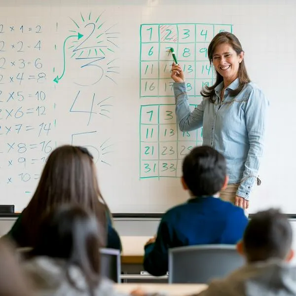 Profesora y estudiantes, en nota sobre que Colombia podría tener el mejor colegio del mundo
