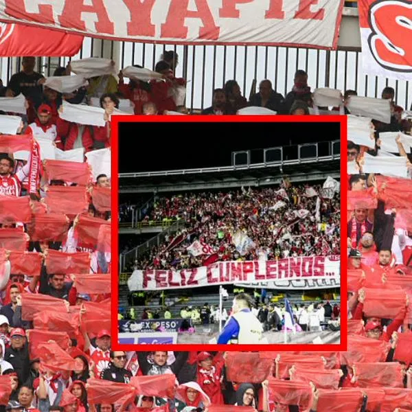 Hinchas de Santa Fe y el ofensivo mensaje para Millonarios en El Campín