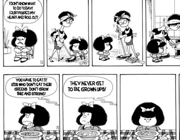 Mafalda, la niña rebelde, llega para sacudir los Estados Unidos de Trump