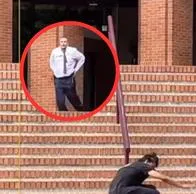 Los jóvenes no fueron alcanzados por los presuntos disparos y huyeron del lugar. El hecho quedó en video y despertó rechazo entre usuarios de redes sociales. 
