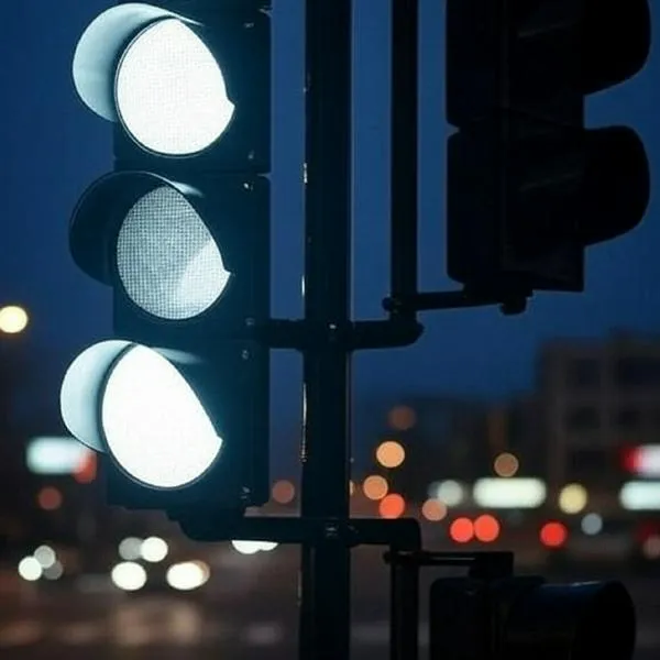 Semáforo con luz blanca, en nota sobre qué significan los que se instalarán en Colombia